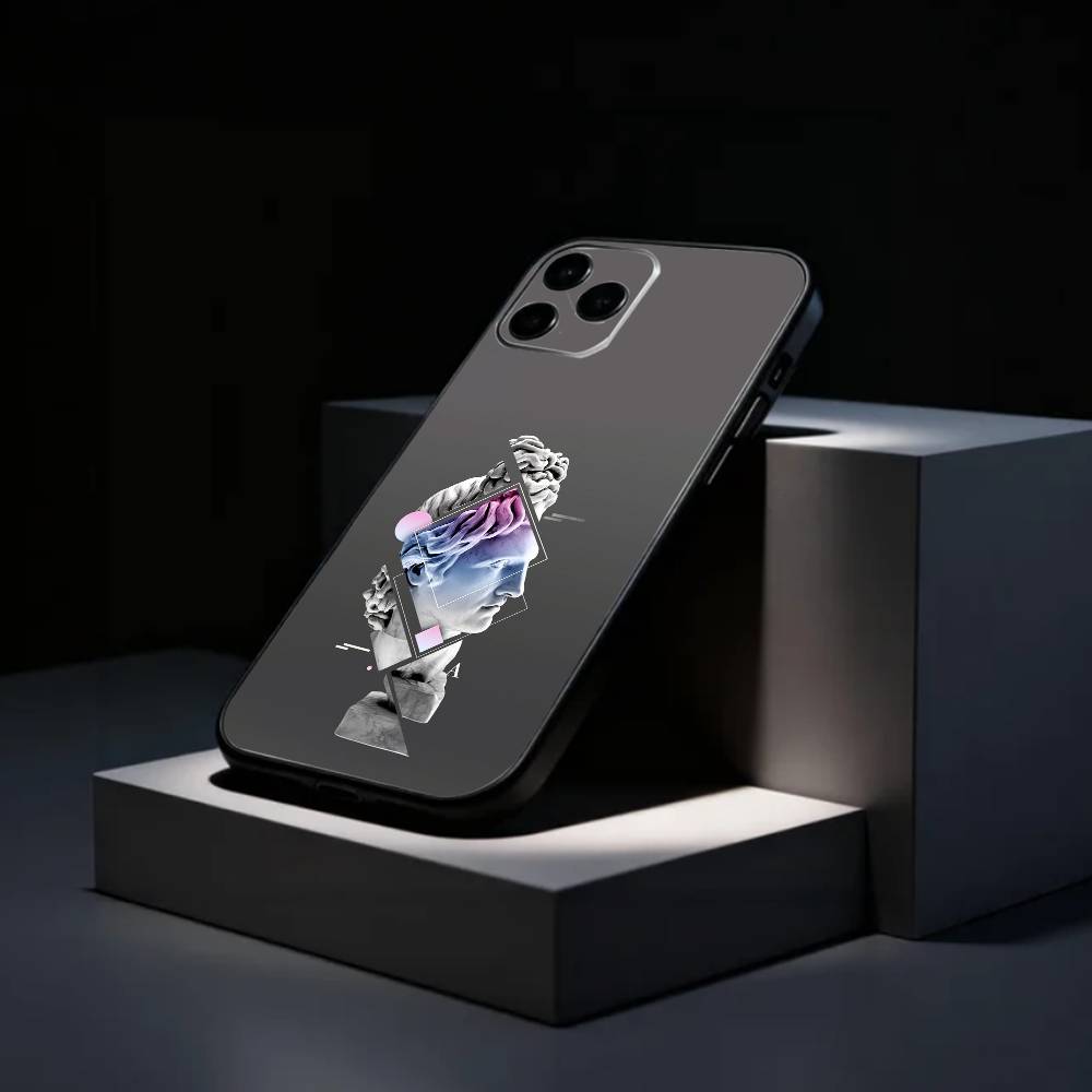 G-Greek S-Sculpture Glitch Art   Phone Case Silicone Soft For IPhone 17 16 15 14 13 12 11 X XR Plus Pro Max Plus