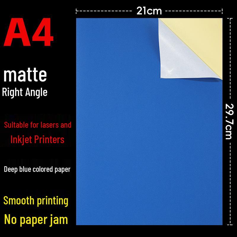 A4 Glossy/Matte Color Self-Adhesive Stickers for Inkjet & Laser Printing