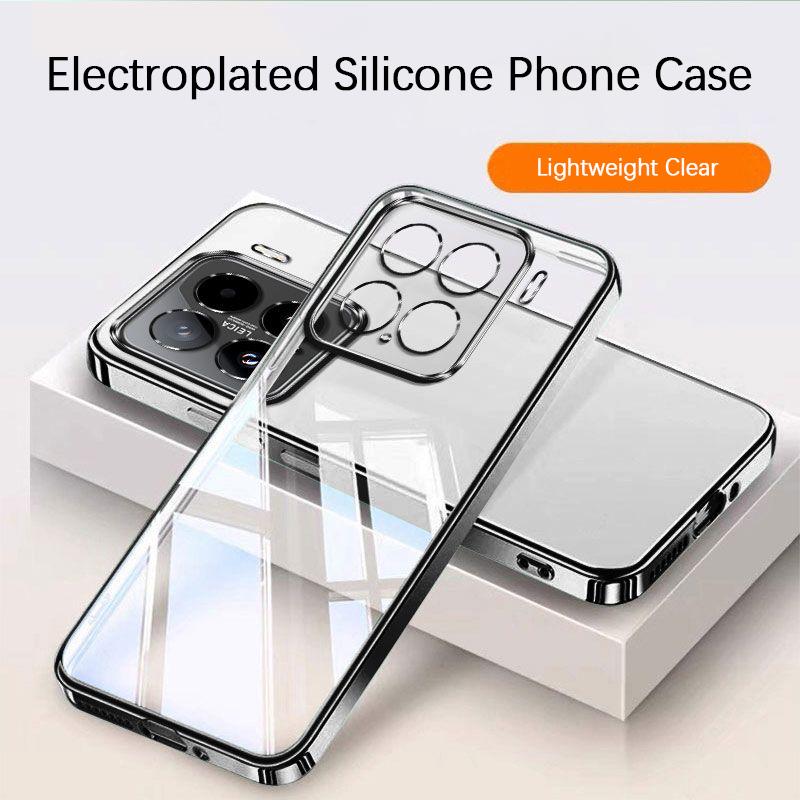 Original Thin Phone Case for Xiaomi  17T Pro 15 15T Pro Ultra 15Pro 15Ultra 15TPro 5G Clear Plating Silicone Soft Back Cover