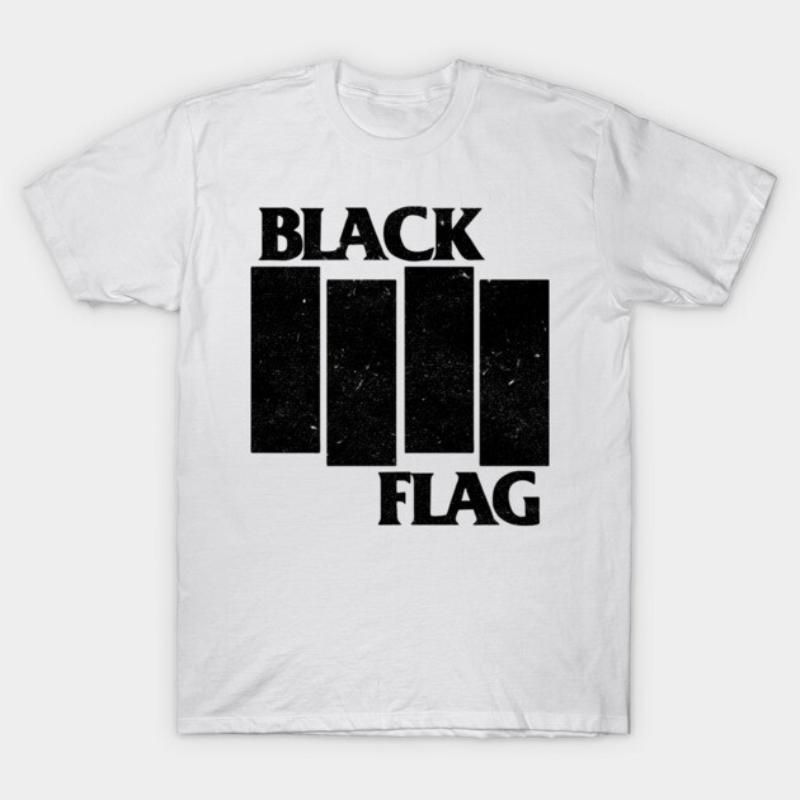 

BLACK FLAG TYPOGRAPHY ART T-Shirt New Spring/Summer Arrivals Regular Fit Casual Graphic Y2K Vintage Size 5XL різнокольоровий