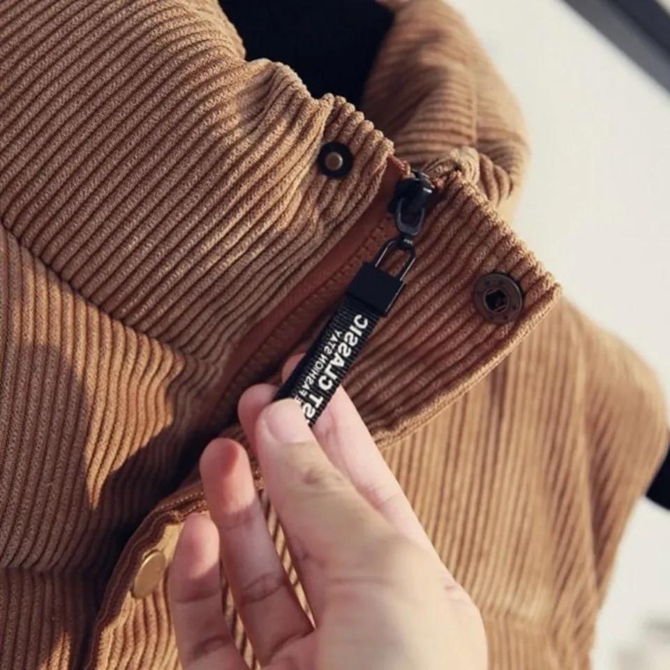Women's Fall and Winter Loose Short Section Corduroy Vest Solid Color Comfortable Jacket