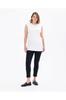 Women's Style Big Size T-Shirt Round Neck Plus Size Sleeveless Ecru T-Shirt