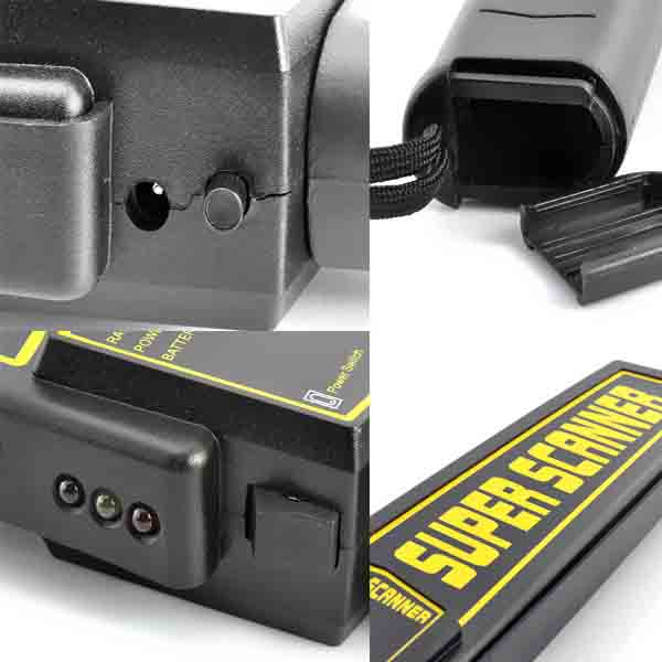 Handmetalldetektor für Sicherheitszwecke mit Audio- und Vibrationsalarm