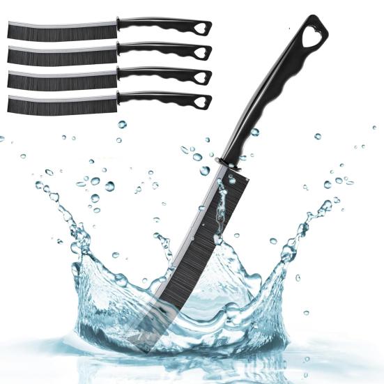 4Pcs Gap Cleaning Brush Ergonomic Design Hard Bristle Crevice Brush with Hanging Hole for Home Kitchen Bathroom