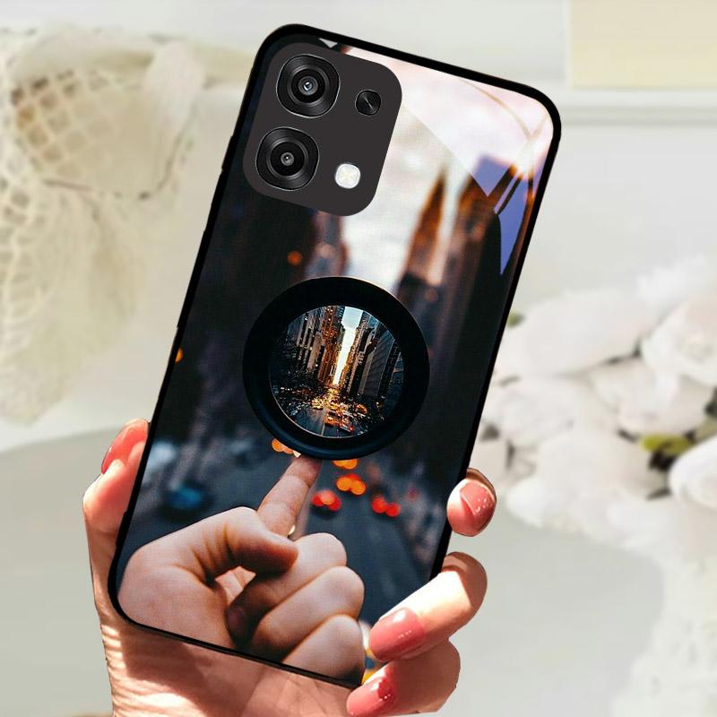 For Oppo A6 A 6 Pro F31 5G CPH2781 Case Fashion Painting Tempered Glass Cover For OPPO A6Pro Phone Fundas Protective Shell Coque