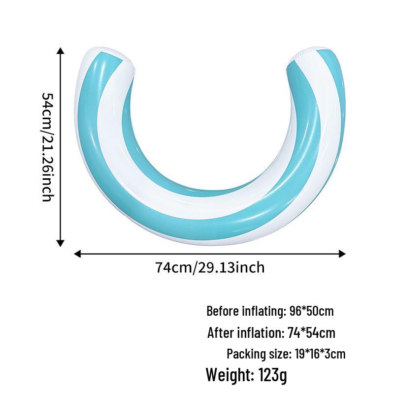 Eco-Friendly PVC Striped Inflatable Swim Ring for Solo Water Fun Inflatable Stick