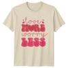 Love More Worry Less Unisexs TShirt Groovy Retro Valentines Day Gift For Her