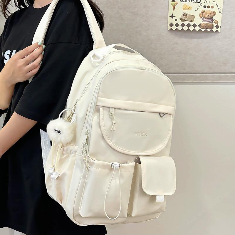 Candy color schoolbag female large capacity solid color dopamine girl style student backpack small fresh junior high school backpack