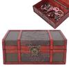 Retro Wooden Gift Box Essential Oil Alloy Hinge Decorative Treasure Storage Chest Box for Home Office