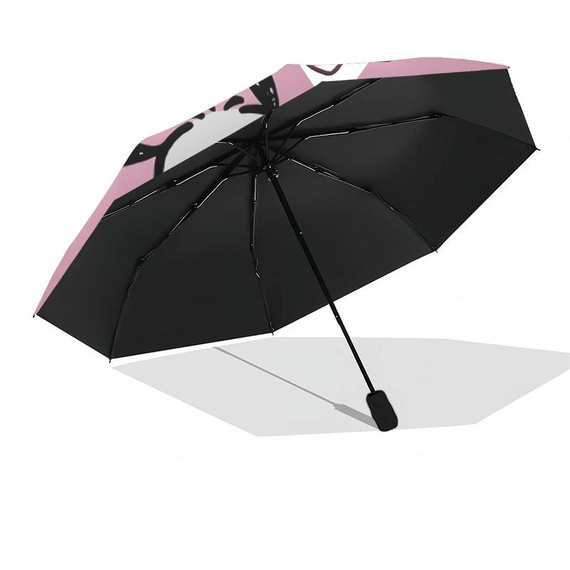 Pacha Dog Automatic Open/Close Umbrella-Cute Umbrella with Cute Design, Portable 3-Fold Compact Umbrella for Men & Women, Halloween Christma
