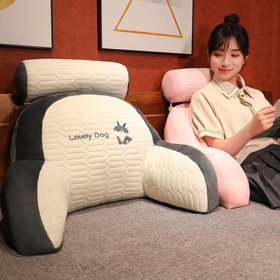 Ice Silk Latex Headboard Cushion - Soft Lumbar Support Pillow, Removable & Washable, Ideal for Student Dormitory Reading & Back Support