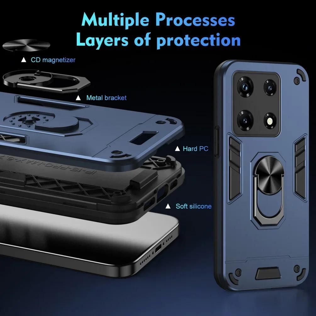 Shockproof  Armor Case For Infinix Note 30 Pro 30 VIP 12 G96 INFINIX Hot 30i 30 Play 20s 20i Zero 30 4G 5G Magnetic Stand Cover