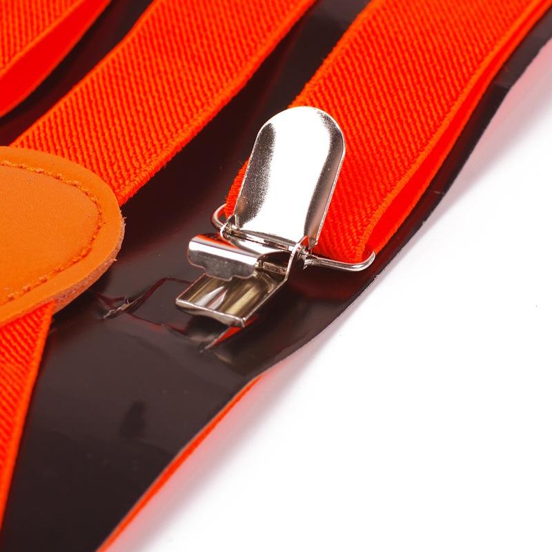 Solid Color Elastic Leather Suspenders Braces Men Women Black Blue Red Adjustable Straps For Wedding Suit Skirt Accessories Gift