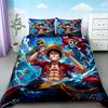 Duvet Cover Teens Best Gifts One Piece Luffy Cartoon Bedding Set Quilt Cover Soft Comfortable for Bedroom Dormitory