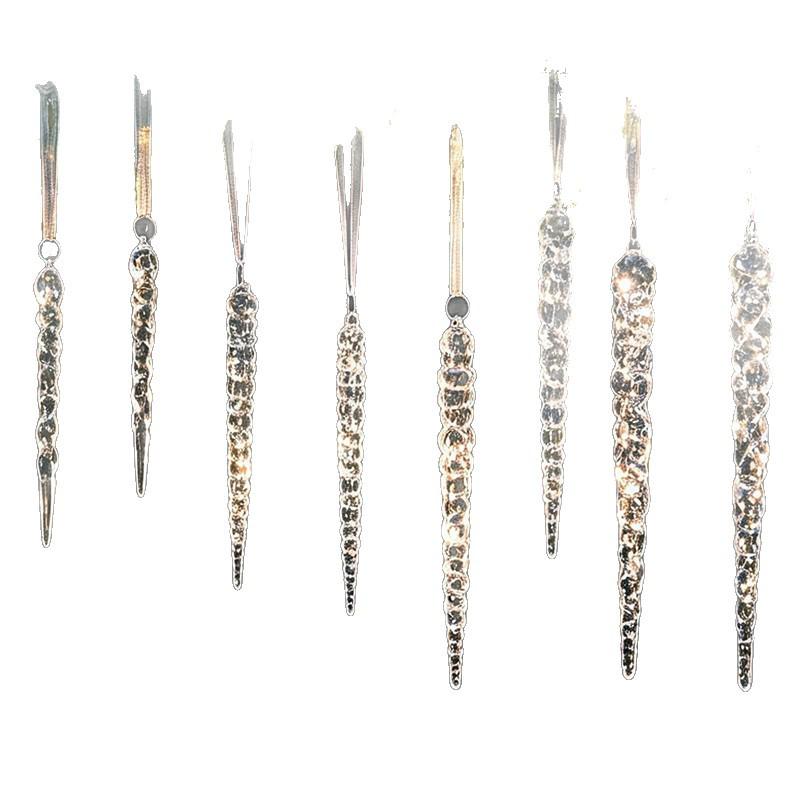 Christmas Icicle Ornaments: Creative Transparent Ice Stick Charms for Tree Decoration