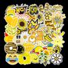 50pcs Cute Waterproof Yellow Orange Stickers For Water Bottle Trunk Journaling