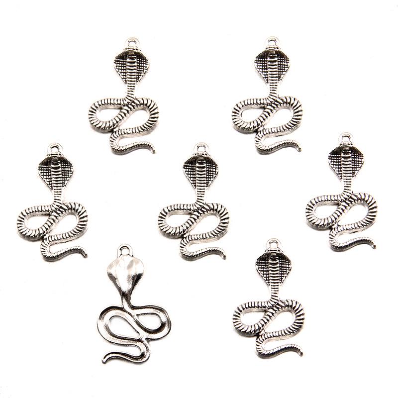 Zinc Alloy Deer Head, Snake, and Chameleon Pendants – 5 Styles of Exquisite DIY Ancient Silver Jewelry Accessories