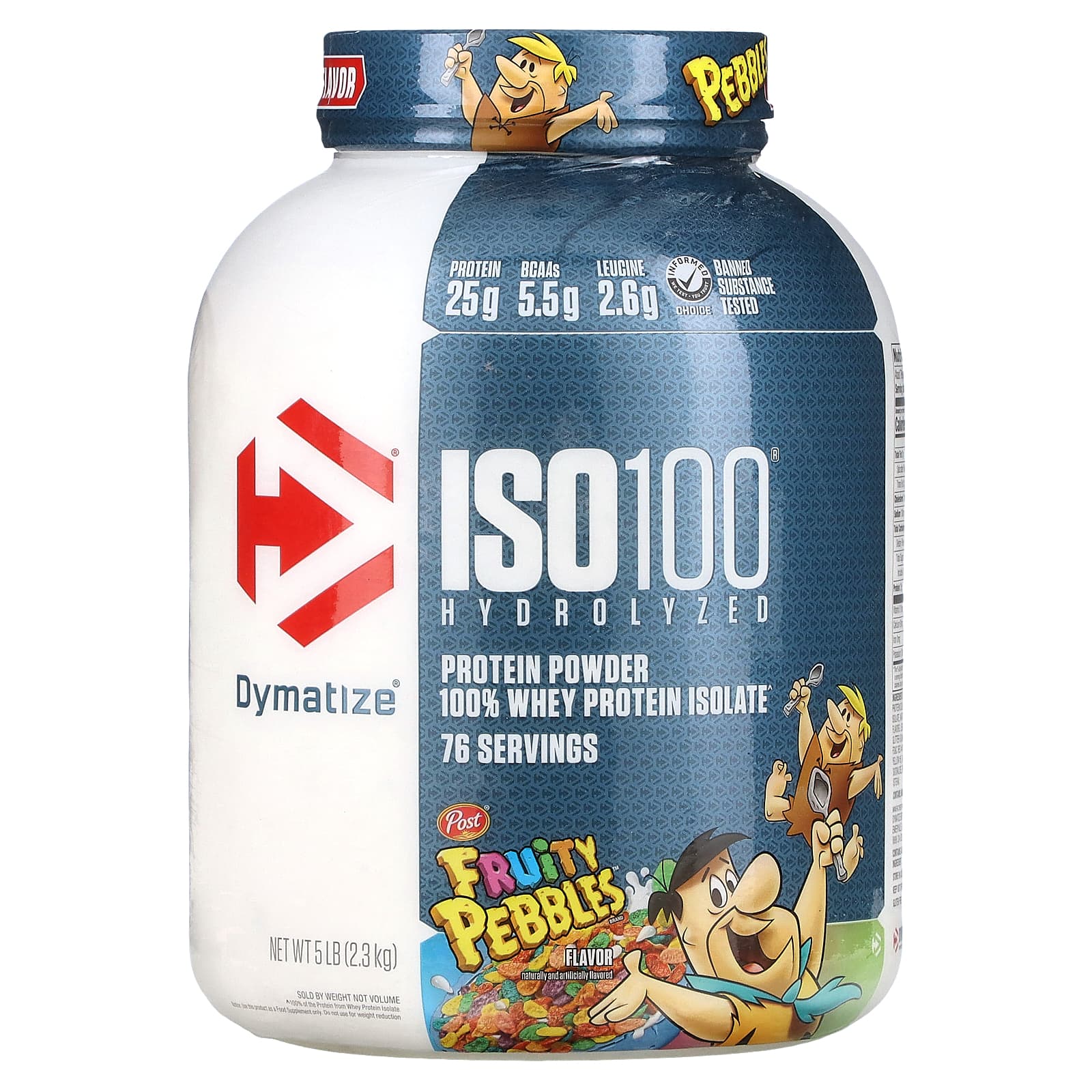 

Iso100® Hydrolyzed, 100% Whey Protein Isolate, Fruit Pebbles, 2.3Kg (5Lbs)