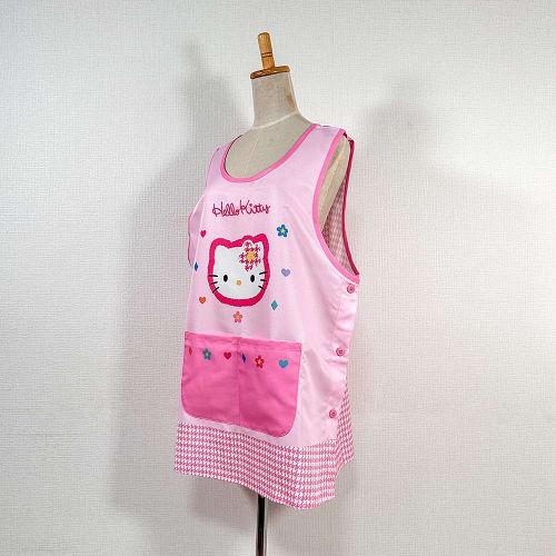 Salonge Apron for Nursery Teachers, Plus Size, Hello Kitty (Pink), Sizes 3L-4L, Face Print