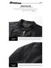 2025 Men's Color Block PU Leather Motorcycle Jacket - British Casual Style