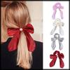 White Fang Ribbon Scrunchie Hair Tie Hair Accessory with Cute and Stylish for AZ569 Pearls, Women, (Beige)