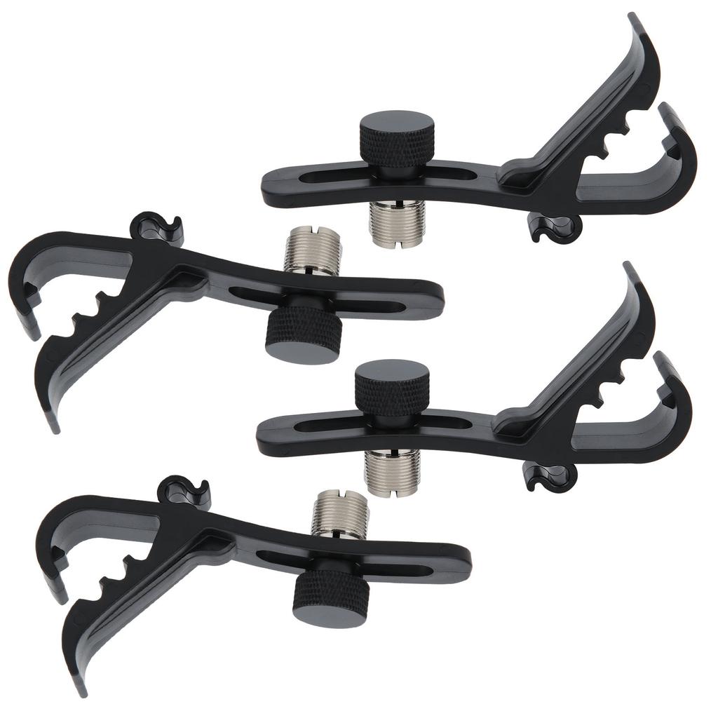 4Pcs Drum Microphone Clip Shockproof Securing Clamp Holder Musical Instrument Supplies