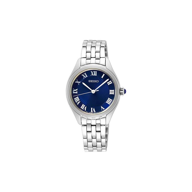 SEIKO 50 meters waterproof Quartz Steel Strap women s watch blue dial SUR329P1 синий