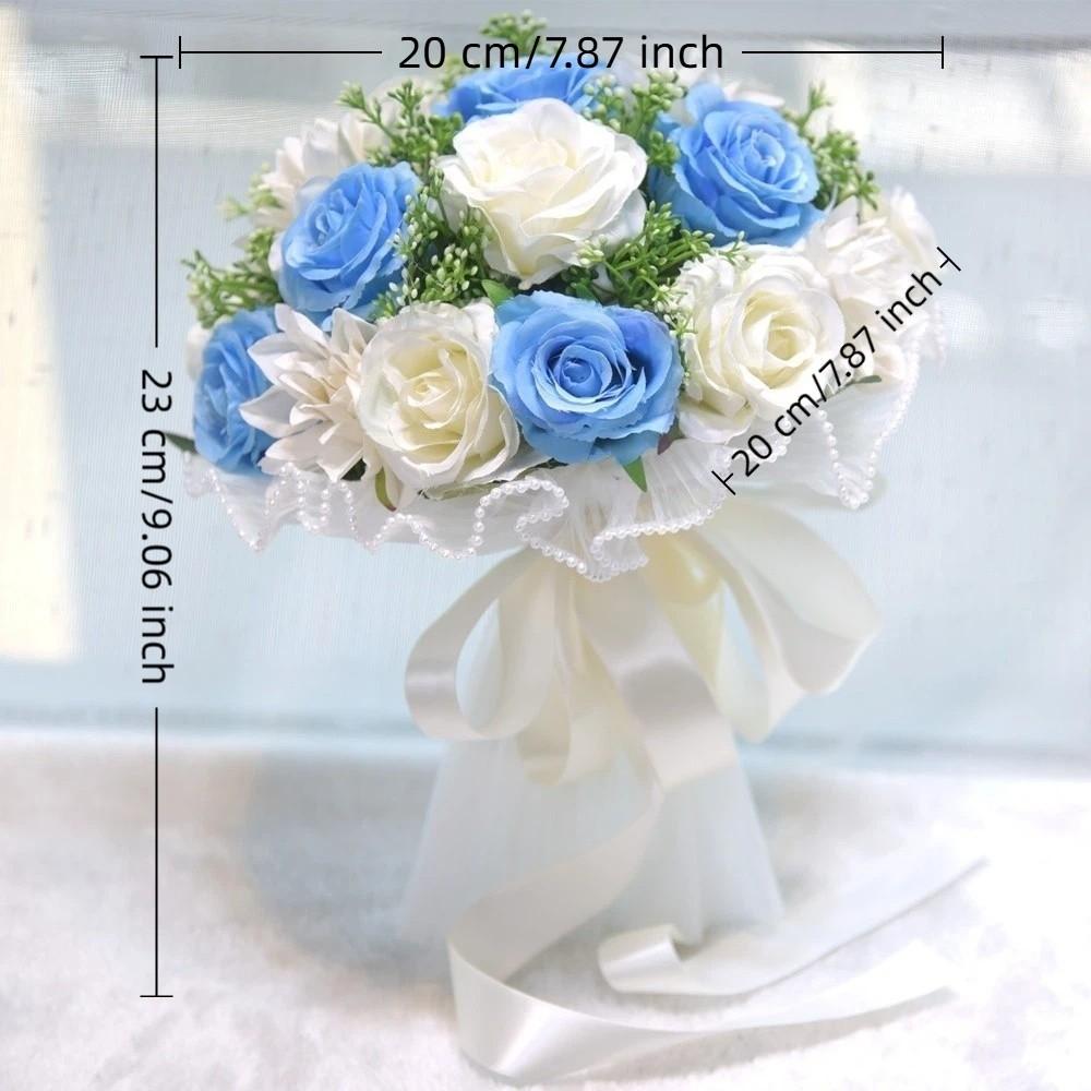 Exquisite Bridal Bouquet Baby's Breath White Rose Bouquet Bride Accessories
