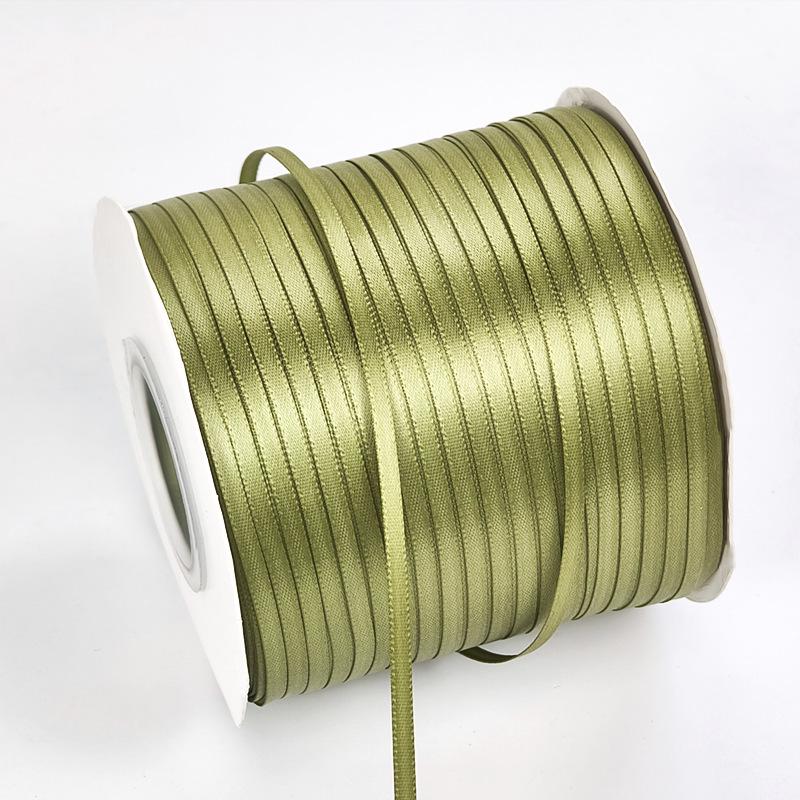 3mm Double-Sided Polyester Ribbon for Handmade Hair Accessories, Headwear Decoration, and Encrypted Bookmarks