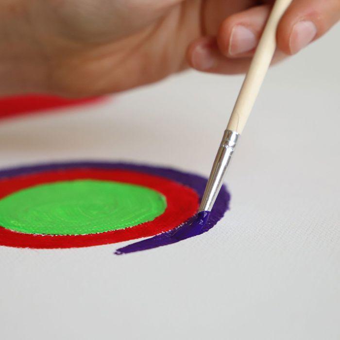 Brushes - Leader - Blister 5 Pieces - Rounded Tip - Mixed - For Children