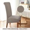 Jacquard Chair Cover Stretch XL Size Long Back Dining Chair Covers Anti-dirty Seat Slipcovers for Wedding Dining Room Kitchen