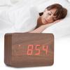 Wooden Electronic Digital Alarm Clock Temperature LED Display Sounds Control