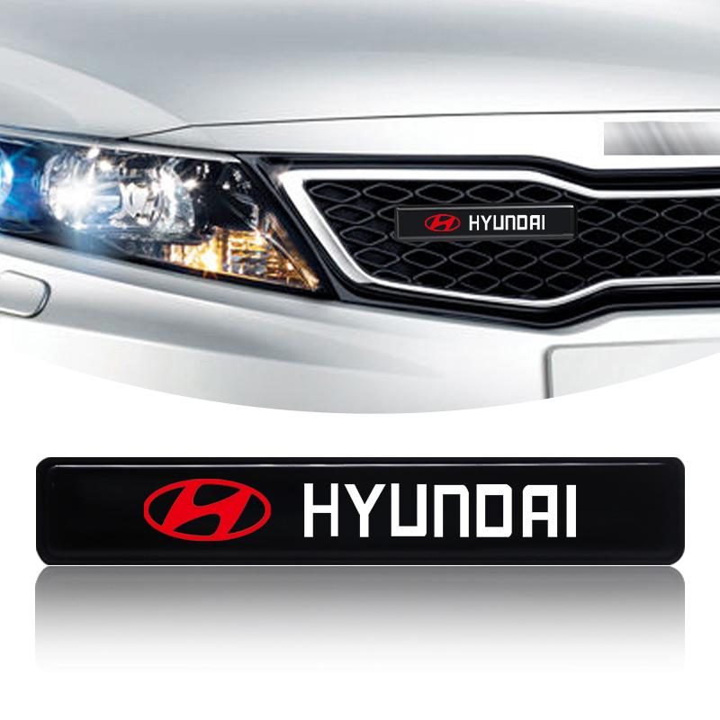 1Pcs Car Decorative LED Lights Front Hood Grille Badge Styling For Hyundais H-1 I40 I30 I20 I10 IX35 IX25 Tucson Getz Terracan Accent