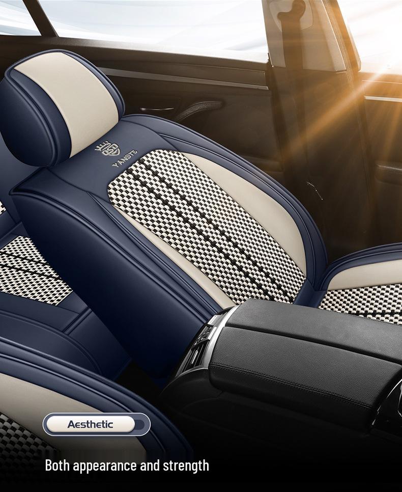 Four-Season Silk Ice Car Seat Cover: Luxurious Universal Fit for Five-Seat Cars