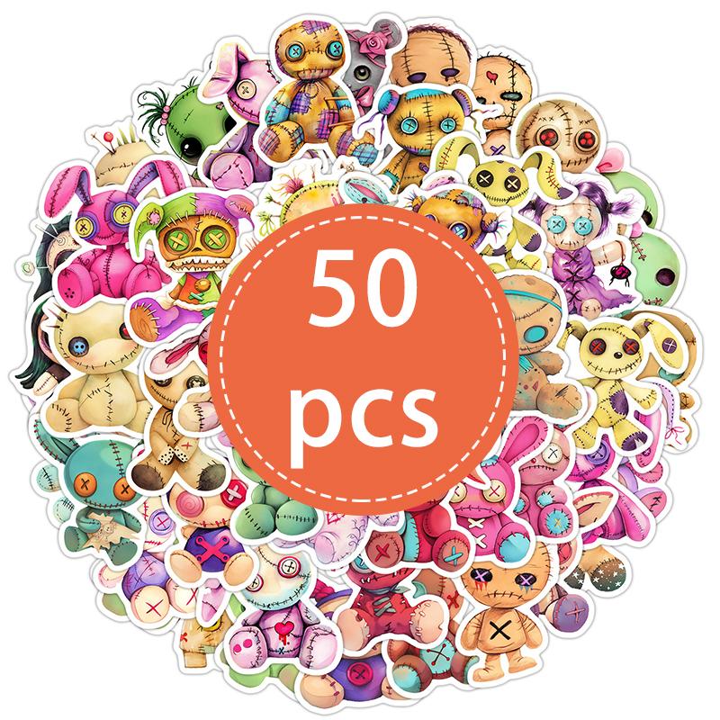 High-Quality 50Pcs High-Quality Voodoo High-Quality Doll High-Quality Stickers High-Quality Pack High-Quality Cartoon High-Quality Aesthetic