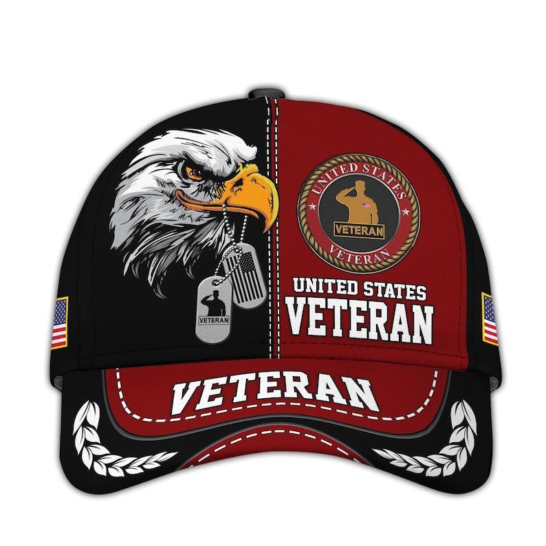 Us Veteran Baseball Cap – Military Veteran Hats, Patriotic Ball Cap, Adjustable Tactical Cap, Gift For Veterans Day, Bold Eagle