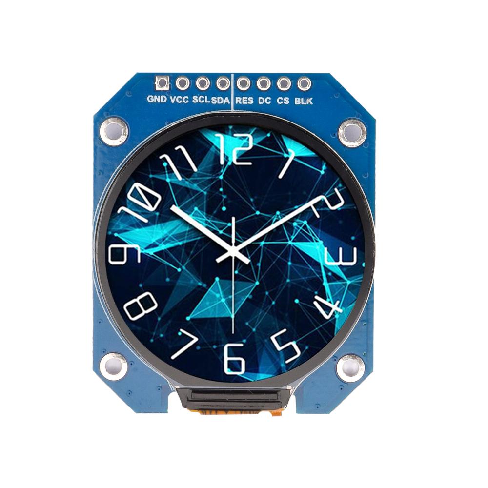 DC 3.3V 1.28 inch TFT LCD Display Module Round RGB 240*240 GC9A01 Driver 4 Wire SPI Interface 240x240 Resolution Electronic Kit