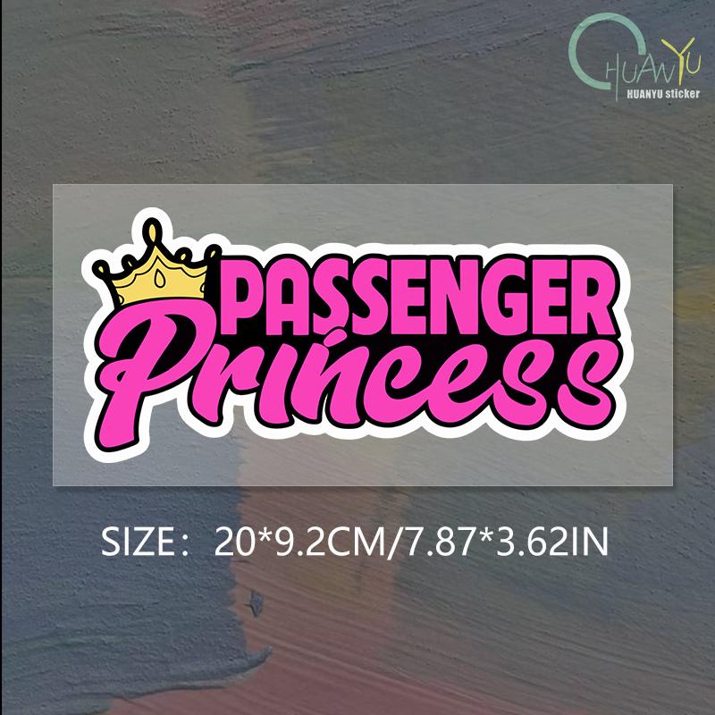 Passenger princess stickers car stickers cute creative reflective stickers car windows funny car decoration accessories 20x9.2cm