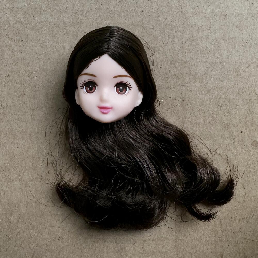 Original Jenny Doll Heads Colorful Long Hair Makeup Doll Parts Kids Learning Hair Dressing Doll Heads