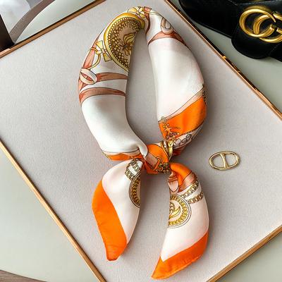 Sciarpa piccola in seta per donna, sciarpa estiva con protezione solare, primavera e autunno