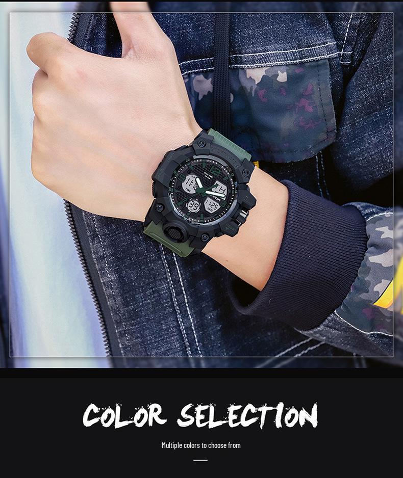 Sanda Tactical Luminous Waterproof Mountaineering Watch for Men - Multifunctional and Sporty