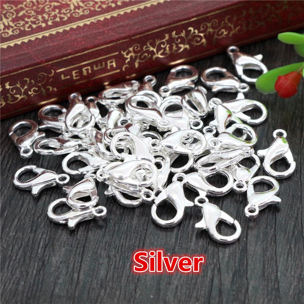 

10x5mm/12x6mm/14x7mm/16x8mm 9 Colors Plated Fashion Jewelry Findings,Alloy Lobster Clasp Hooks for Necklace&Bracelet Chain DIY 10x5mm серебряный