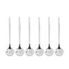 A20F-Stainless Steel 6Pcs Espresso Spoons Teaspoons For Coffee Sugar Dessert Cake Ice Cream Soup Antipasto
