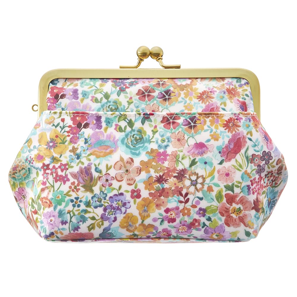 

Премиальная косметичка из ткани Liberty с мини-цветочным принтом, большая, сделана в классическом луговом розовом цвете, с застежкой, в коробке, косметичка, принт, вместительная, устойчивая, милая,