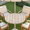 Copritavolo Rotondo da Esterno con Effetto Legno Impermeabile Orlo Elastico Per Patio Giardino Sala da Pranzo