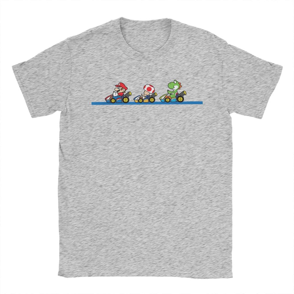Kart Yoshis Toad & Marios retro competition series T-shirt men's cotton T-shirt short-sleeved clothes in summer Y2k Short Sleeves Classic