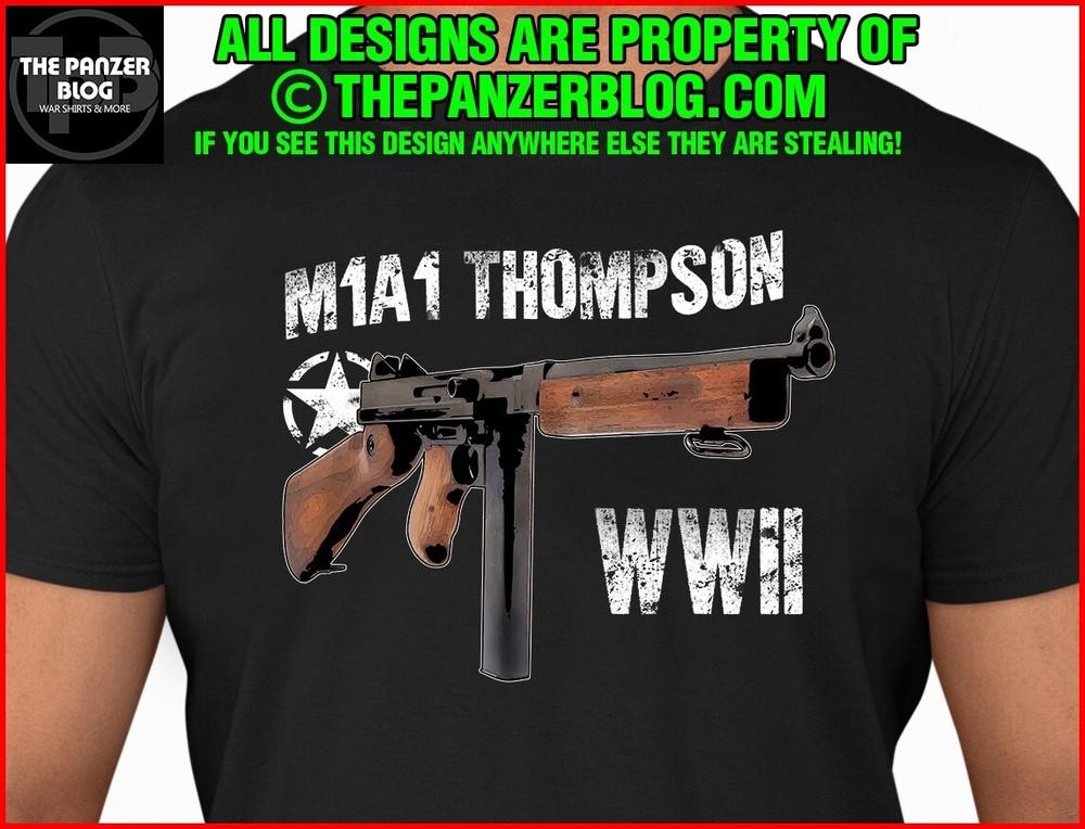 M1A1 Thompson T-Shirt US Machine Gun Rifle Version 2 Unisex T-Shirt S