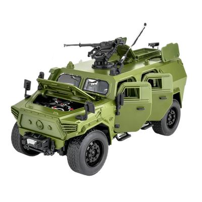 1/18 DONGFENG M-Terrain Armored Cars Toys Miniature Model Light Music Military Off-road Vehicle Doors Opened Car Kids Xmas Gifts