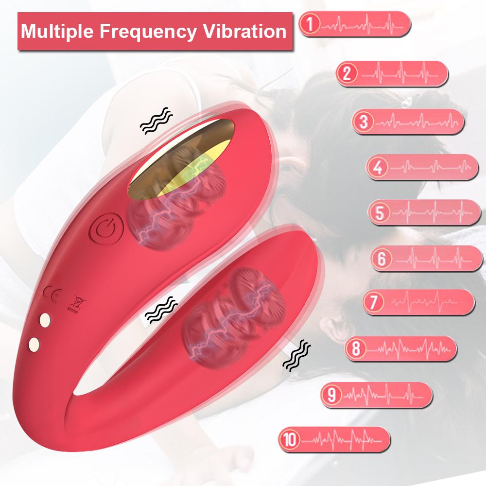 10 Modes U Shape Wireless Remote Control Women Vibrator Clitoris Stimulator Masturbator Sex Toys for Couples