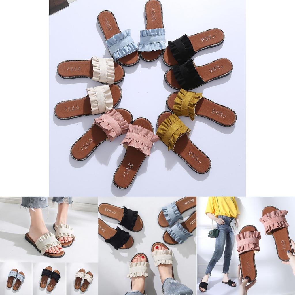 Korea Style Ladies Womens Flats Slip On Comfy Flip Flop Slider Slippers Sandals In Chic Colors